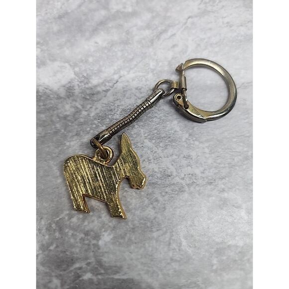Vintage Donkey Democrat Keychain Political - Picture 2 of 2